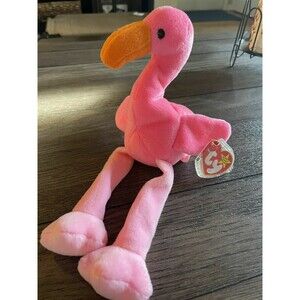 Ty Beanie Baby Pinky the Flamingo Plush Toy 4072 – Mint Condition